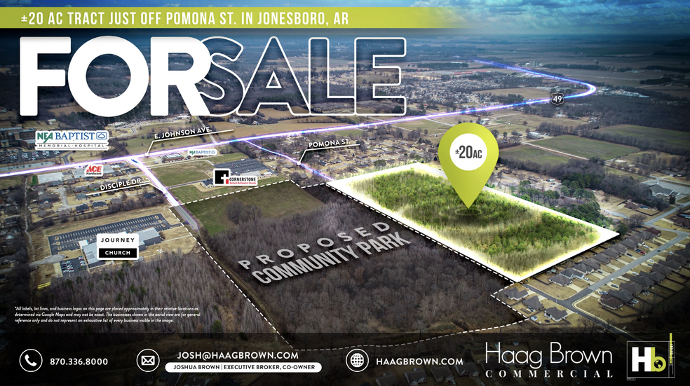 Pomona Drive, Jonesboro, AR en venta - Vista aérea - Imagen 1 de 5