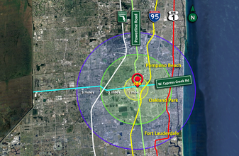 6001 Powerline Rd, Fort Lauderdale, FL - vista aérea  vista de mapa - Image1