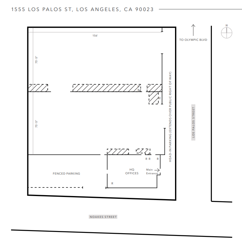 1555 Los Palos St, Los Angeles, CA en alquiler Plano de la planta- Imagen 1 de 1