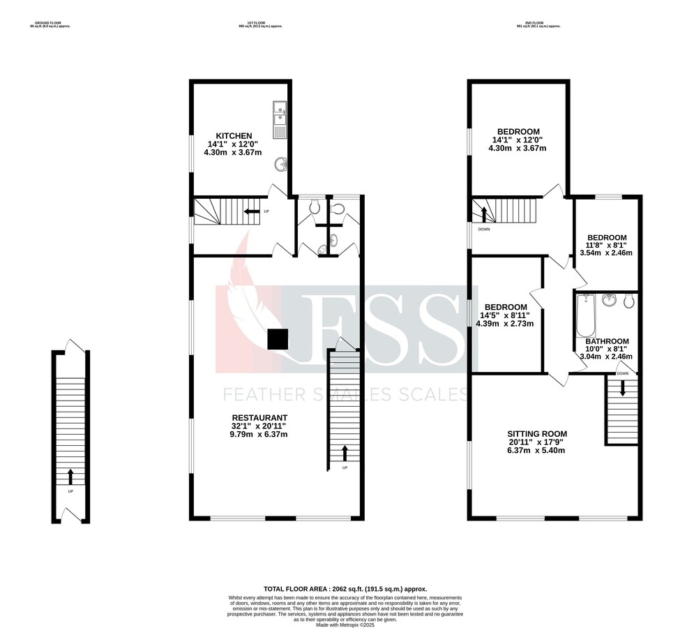 High Street, Harrogate, NYK HG3 5AP - Unidad 1st -2nd - - Plano de la planta - Image 1 of 11