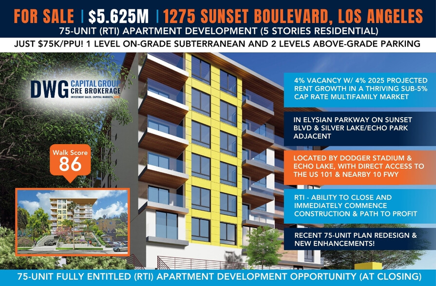 1275 W Sunset Blvd, Los Angeles, CA en venta - Foto del edificio - Imagen 1 de 6