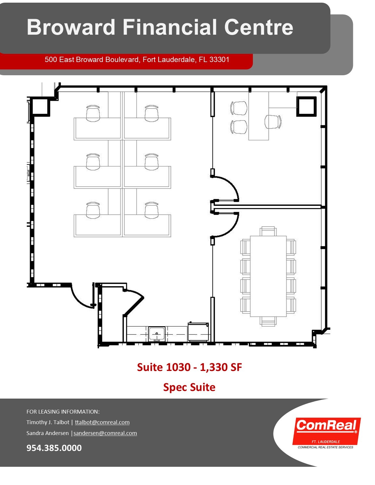 500 E Broward Blvd, Fort Lauderdale, FL en alquiler Plano de la planta- Imagen 1 de 1