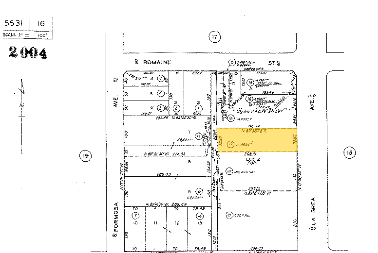 933 N La Brea Ave, Los Angeles, CA en venta - Plano de solar - Imagen 2 de 6