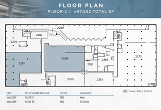 2201 Poplar St, Oakland, CA en alquiler Plano de la planta- Imagen 2 de 2