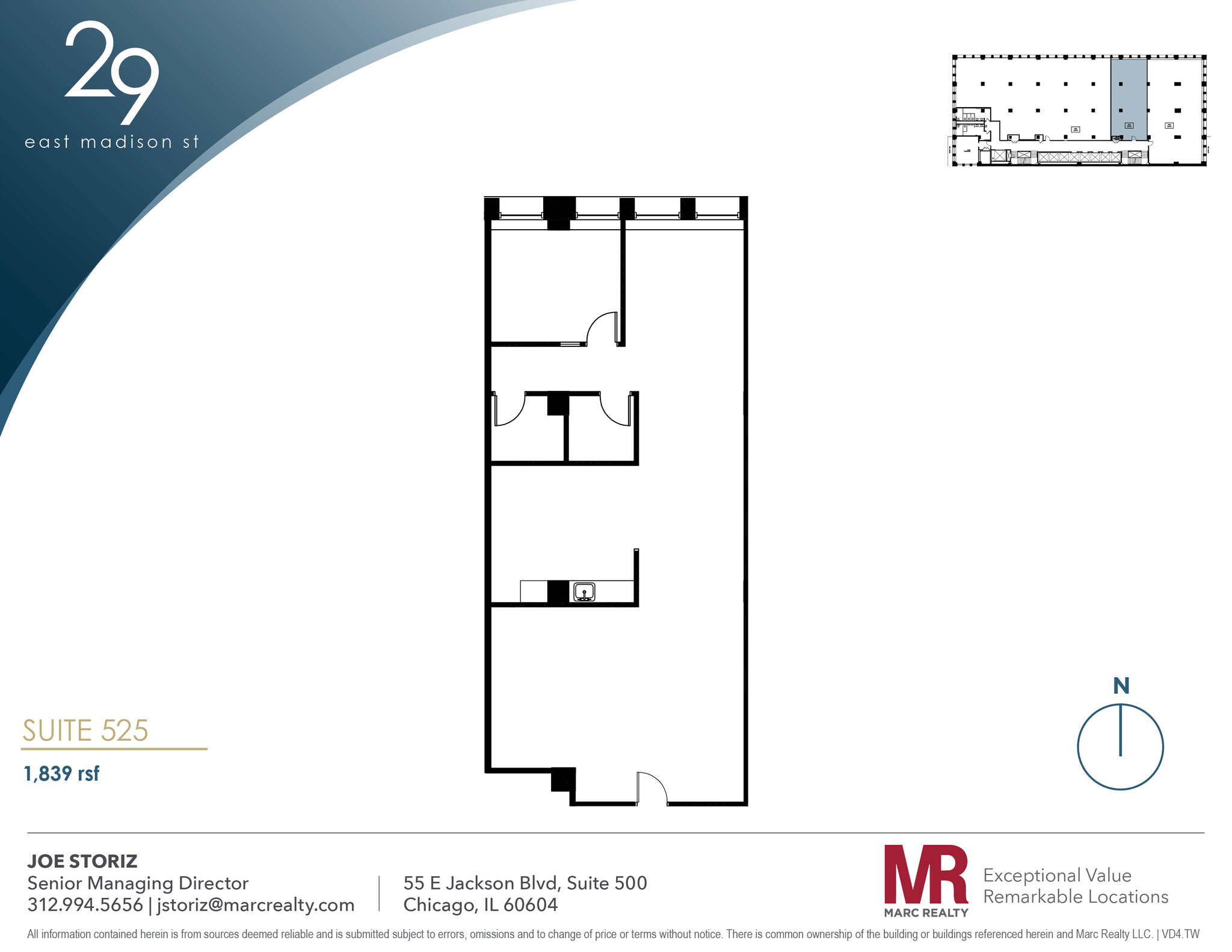 29 E Madison St, Chicago, IL en alquiler Plano de la planta- Imagen 1 de 5