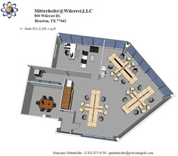 800 Wilcrest Dr, Houston, TX en alquiler Plano de la planta- Imagen 2 de 2