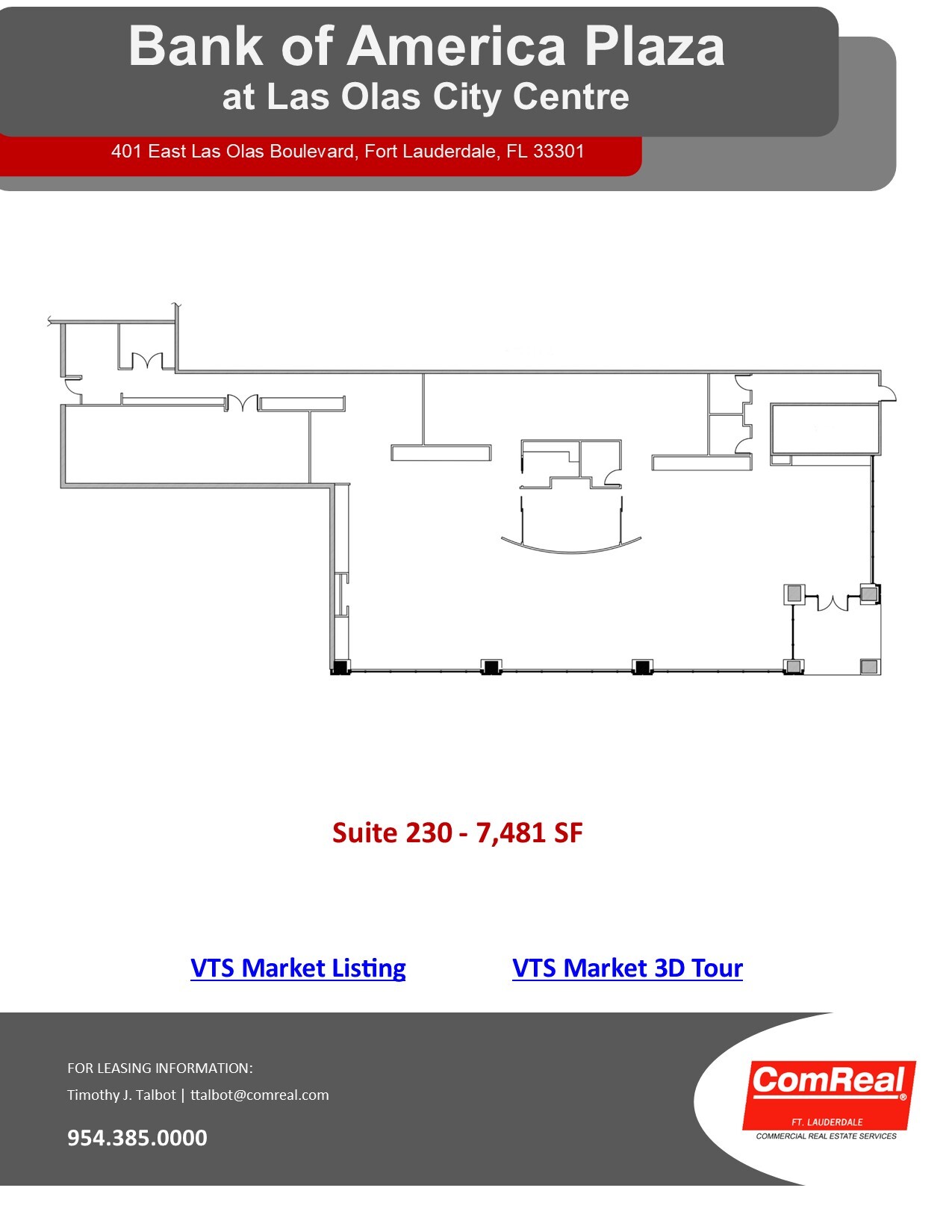 401 E Las Olas Blvd, Fort Lauderdale, FL en alquiler Plano de la planta- Imagen 1 de 1