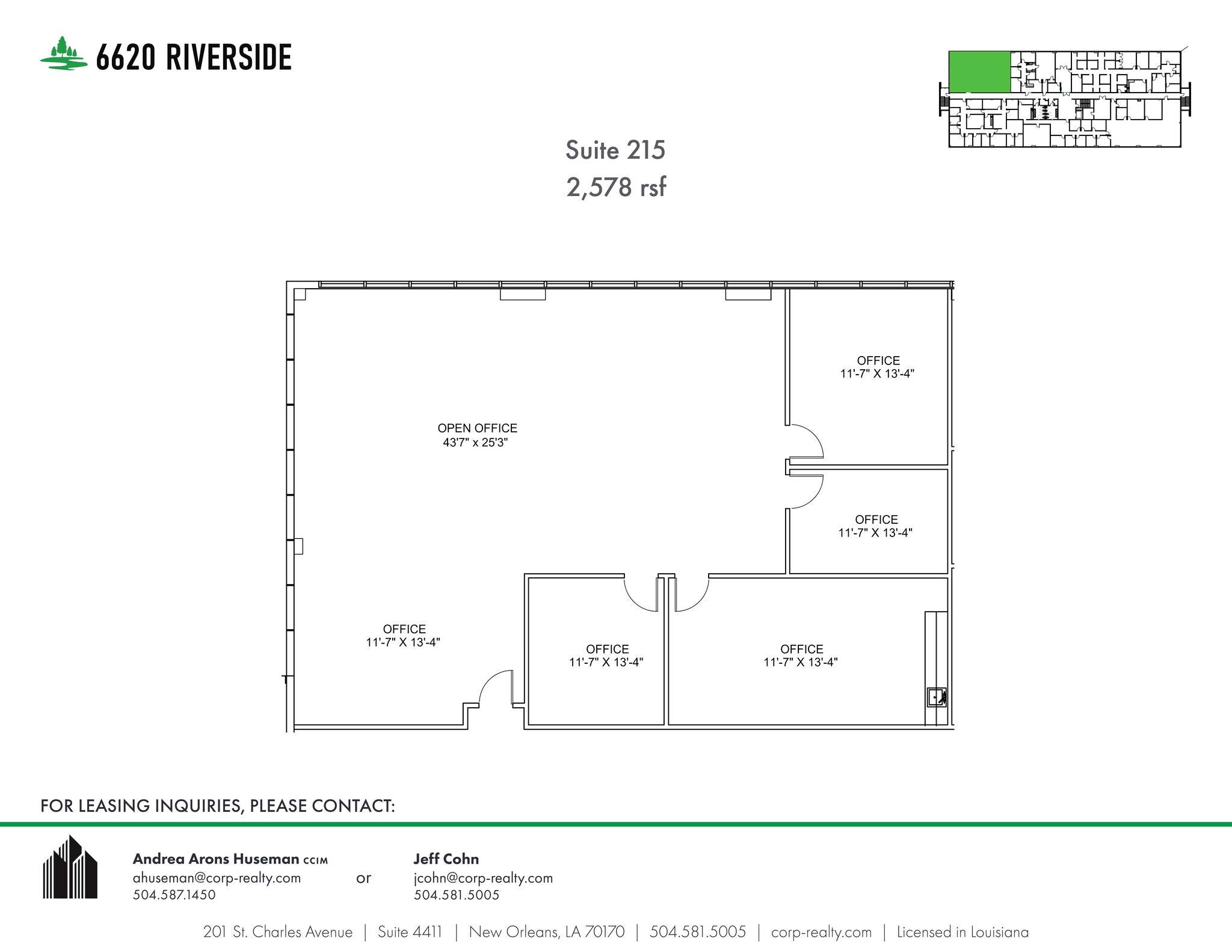 6660 Riverside Dr, Metairie, LA en alquiler Plano del sitio- Imagen 1 de 1