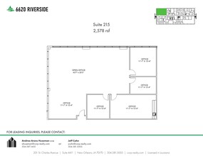 6660 Riverside Dr, Metairie, LA en alquiler Plano del sitio- Imagen 1 de 1