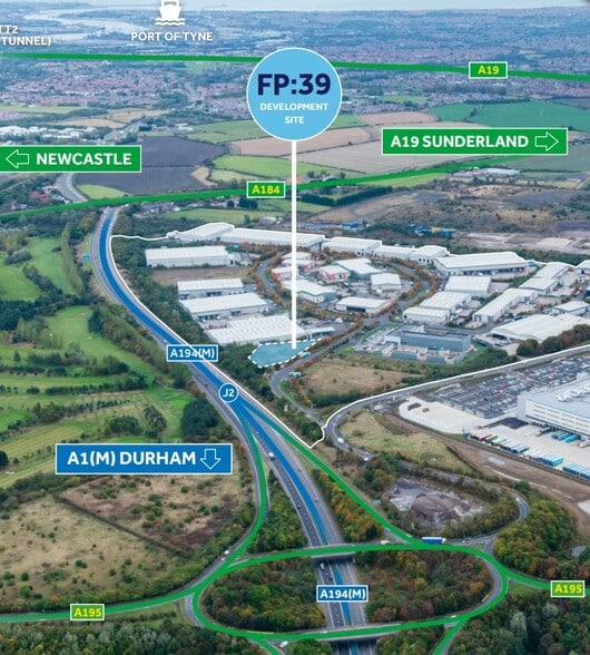 Follingsby Close, Gateshead en alquiler - Vista aérea - Imagen 2 de 2