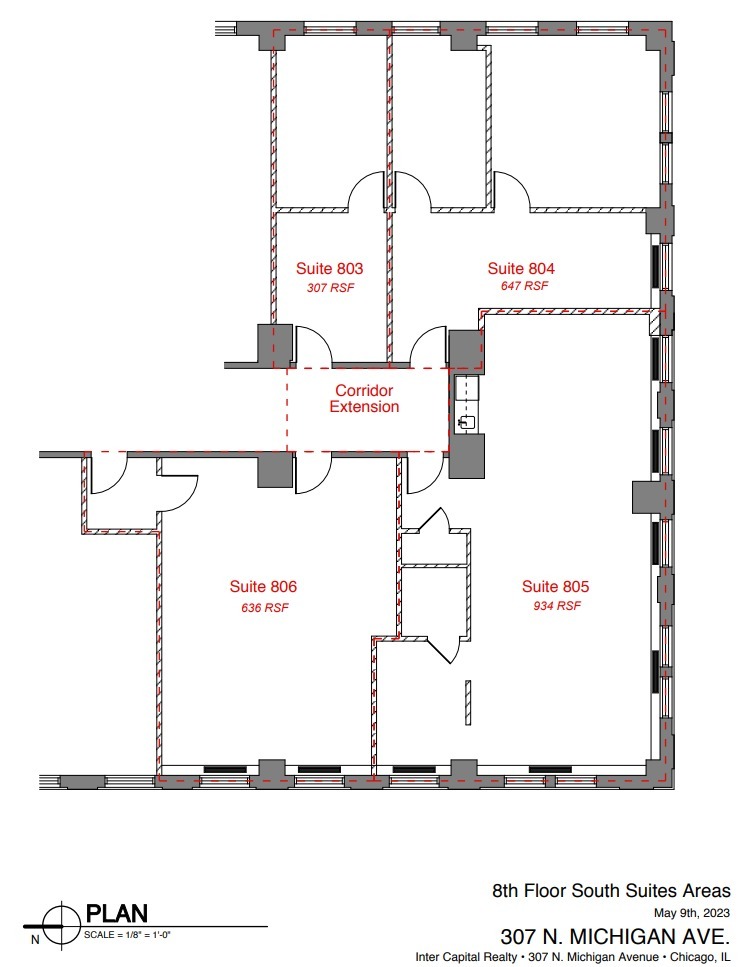 307 N Michigan Ave, Chicago, IL en alquiler Plano de la planta- Imagen 1 de 1