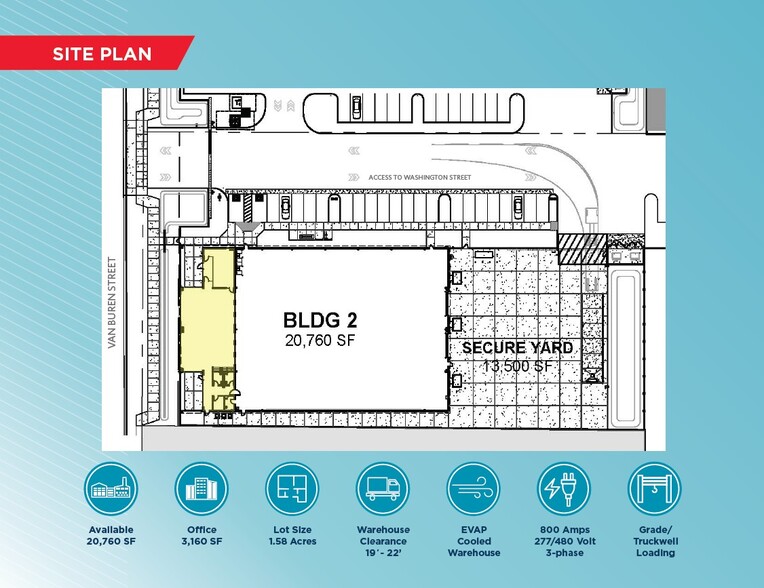 3623 E Van Buren St, Phoenix, AZ en alquiler - Plano del sitio - Imagen 2 de 2