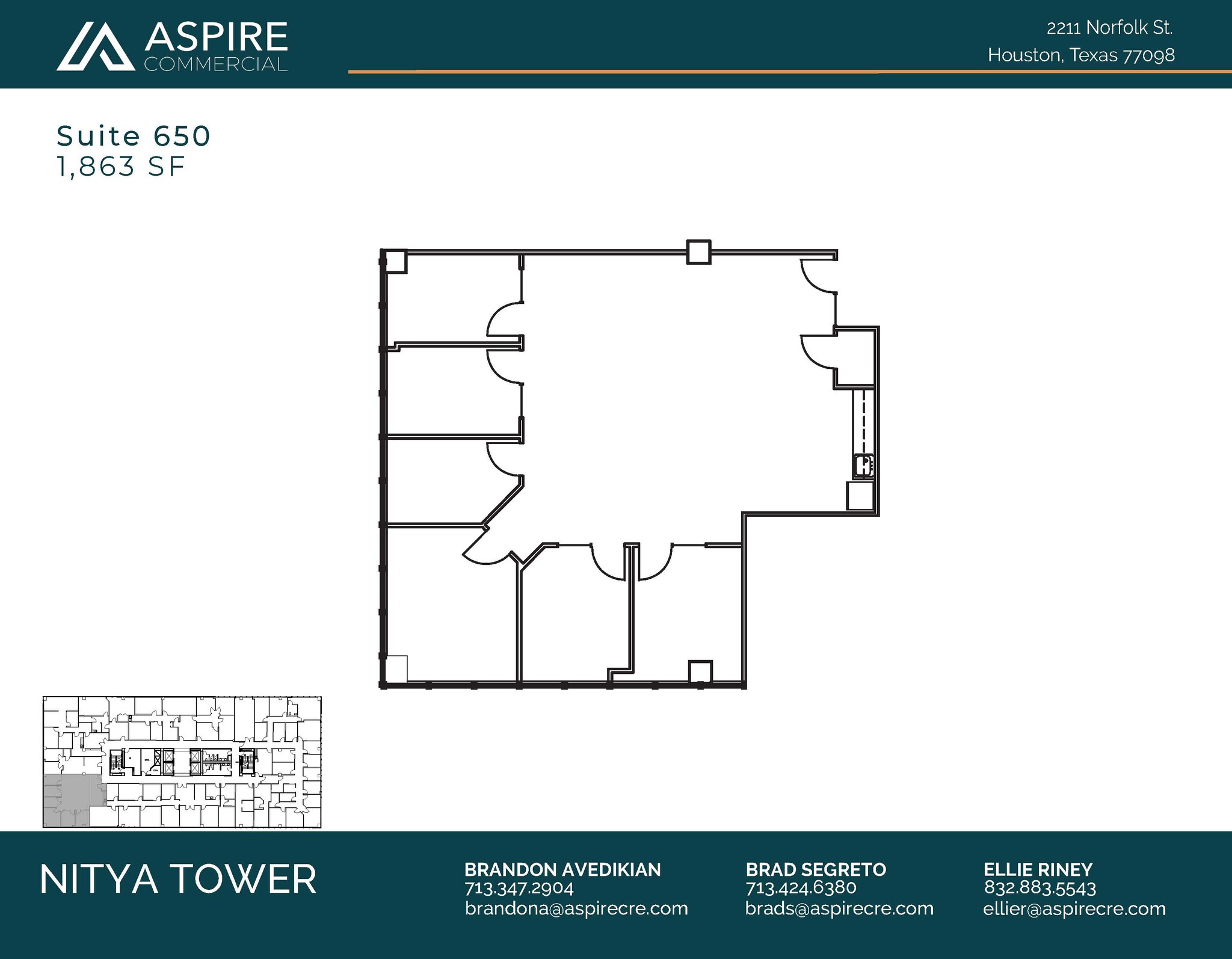 2211 Norfolk St, Houston, TX en alquiler Plano de la planta- Imagen 1 de 1