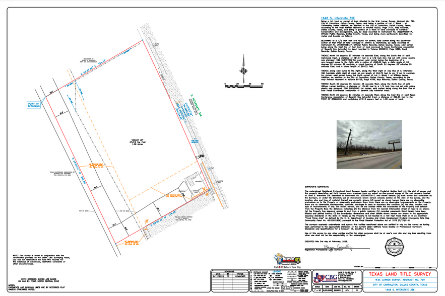 S I - 35E Land  Crosby and Valwood cartera de 2 inmuebles en venta en LoopNet.es - Plano de solar - Imagen 3 de 4