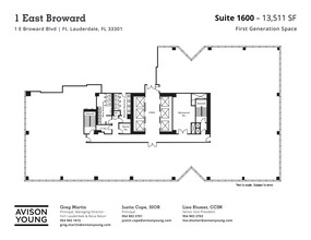 1 E Broward Blvd, Fort Lauderdale, FL en alquiler Plano del sitio- Imagen 2 de 10