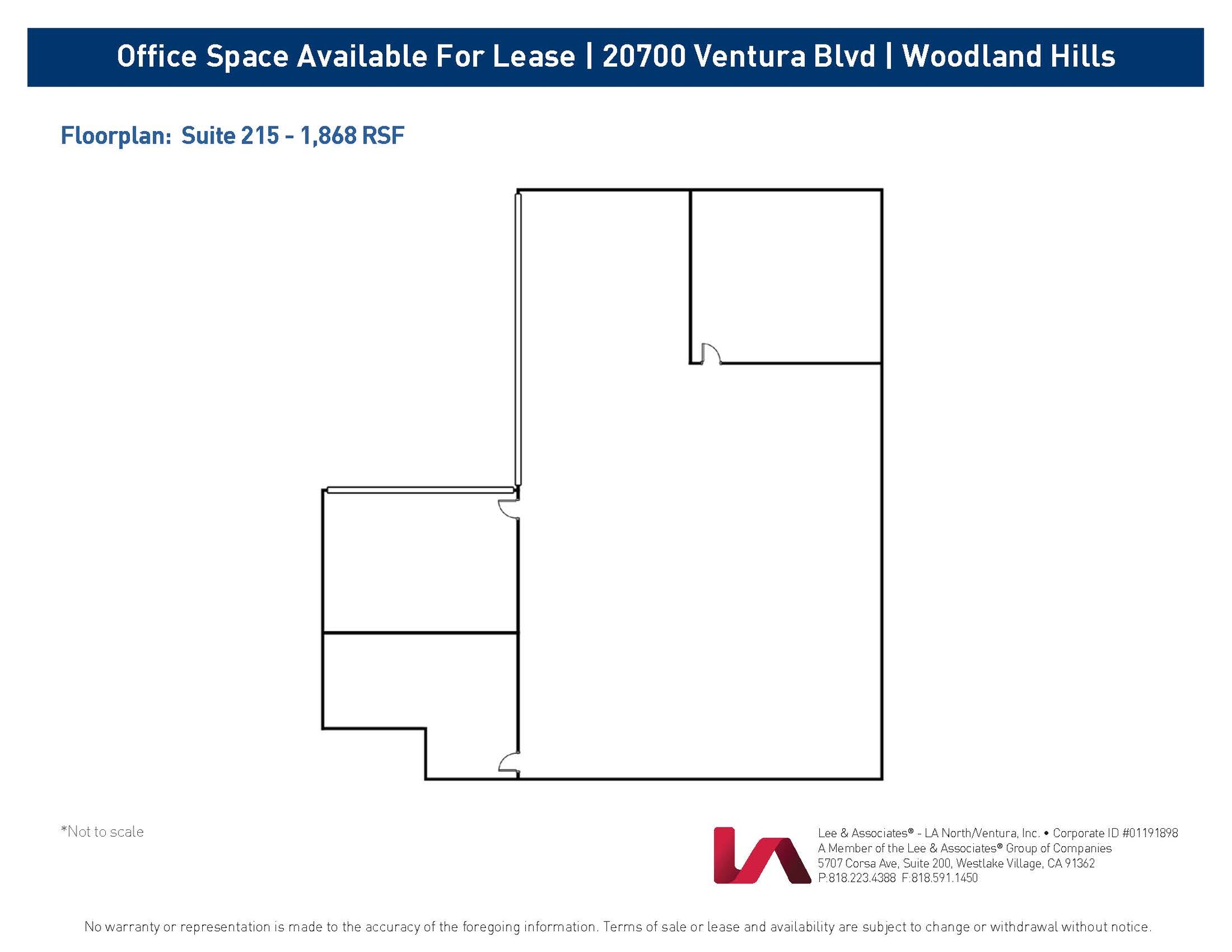 20700 Ventura Blvd, Woodland Hills, CA en alquiler Plano de la planta- Imagen 1 de 1