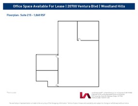 20700 Ventura Blvd, Woodland Hills, CA en alquiler Plano de la planta- Imagen 1 de 1