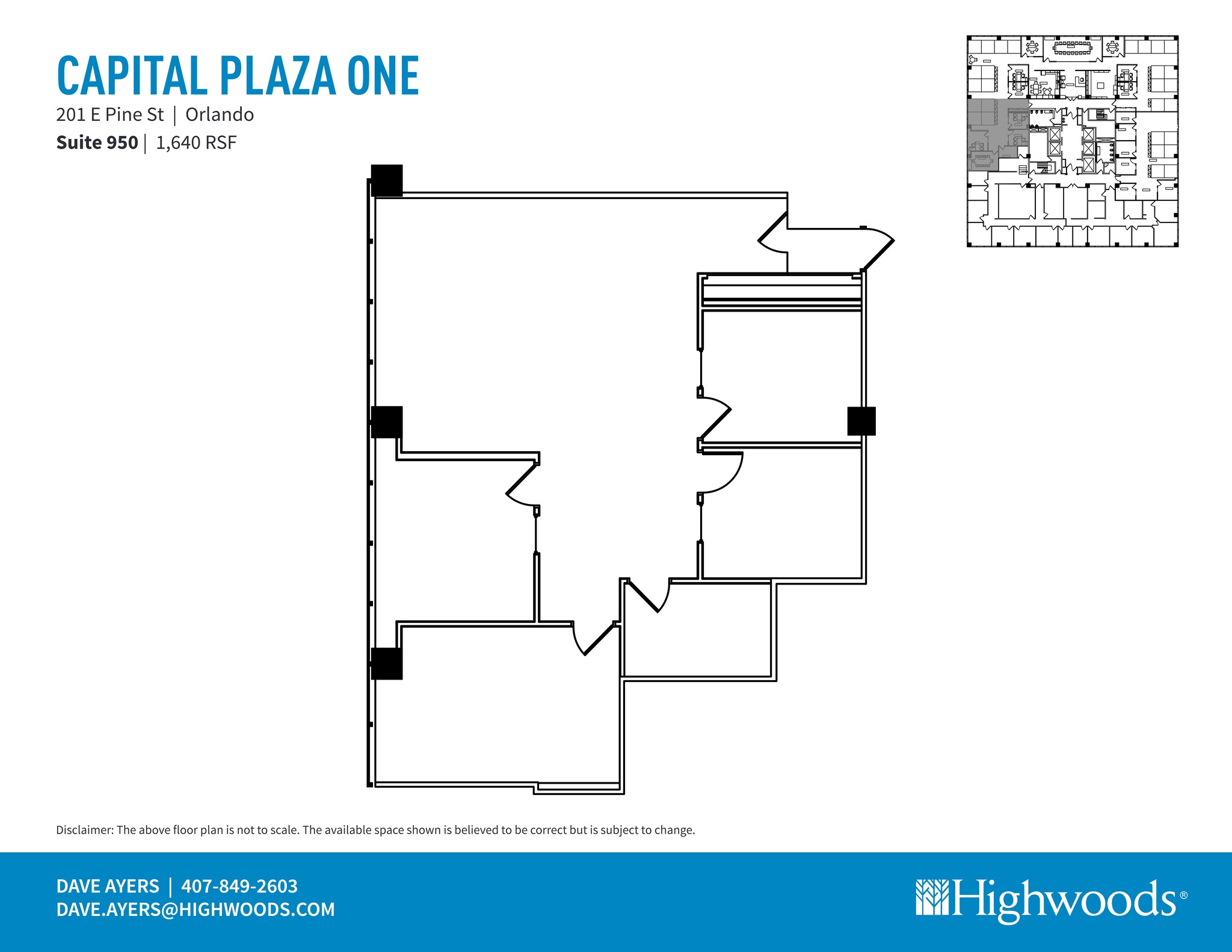 201 E Pine St, Orlando, FL en alquiler Plano del sitio- Imagen 1 de 1