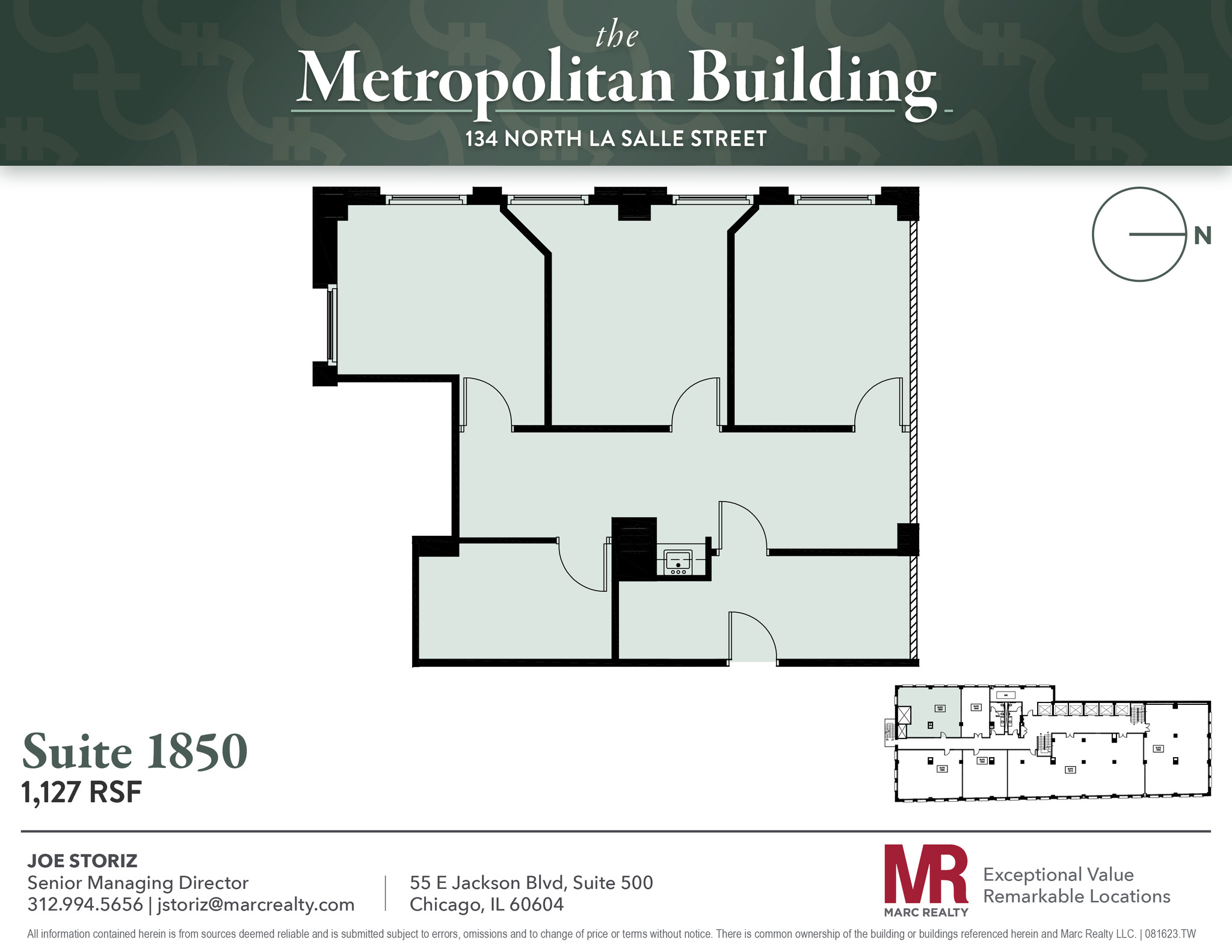 134 N LaSalle St, Chicago, IL en alquiler Plano de la planta- Imagen 1 de 5