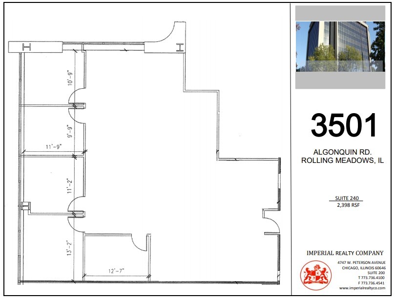 3501 Algonquin Rd, Rolling Meadows, IL en alquiler Plano de la planta- Imagen 1 de 8