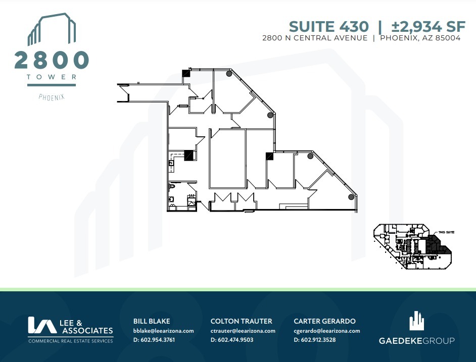 2800 N Central Ave, Phoenix, AZ en alquiler Plano de la planta- Imagen 1 de 1