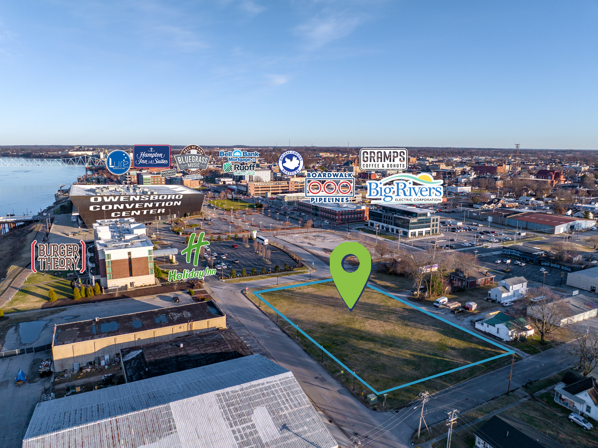 102 Elm Street, Owensboro, KY en alquiler Vista aérea- Imagen 1 de 4