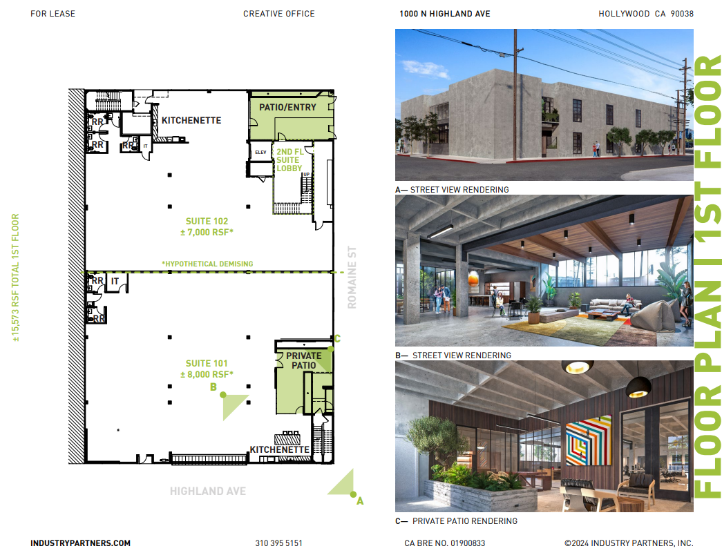 1000 N Highland Ave, Los Angeles, CA en alquiler Plano de la planta- Imagen 1 de 1