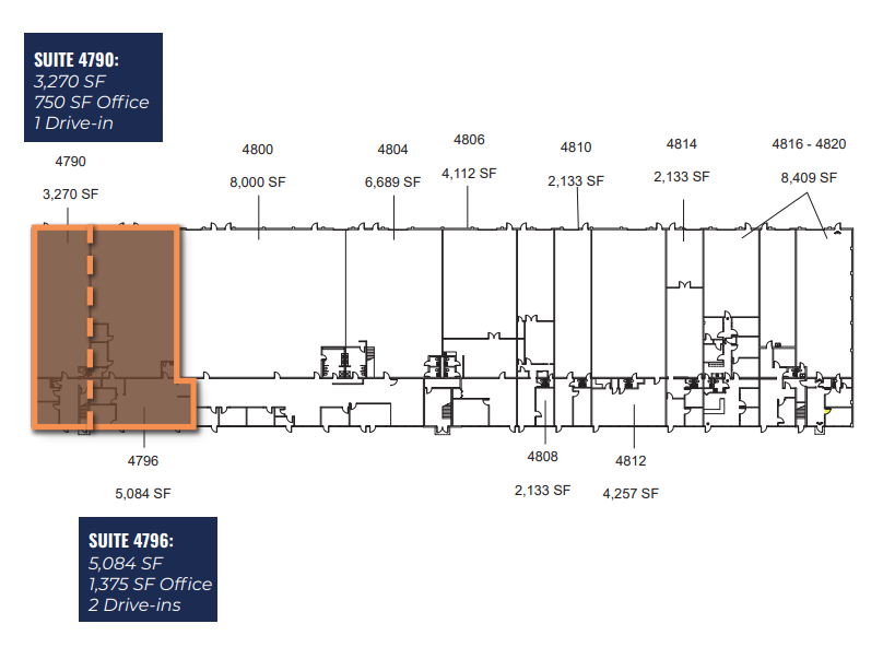 4790-4860 Interstate Dr, Cincinnati, OH en alquiler Plano de la planta- Imagen 1 de 1