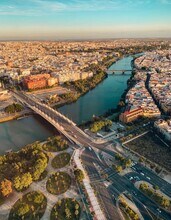 Sevilla, SEV - Aérea  vista de mapa