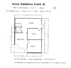 950 W Birchwood Ave, Mesa, AZ en alquiler Plano de la planta- Imagen 1 de 1