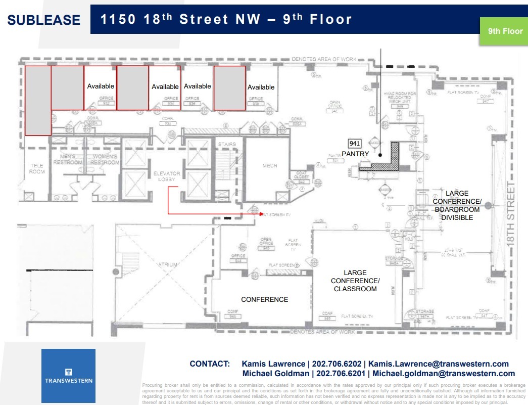 1150 18th St NW, Washington, DC en alquiler Plano de la planta- Imagen 1 de 1