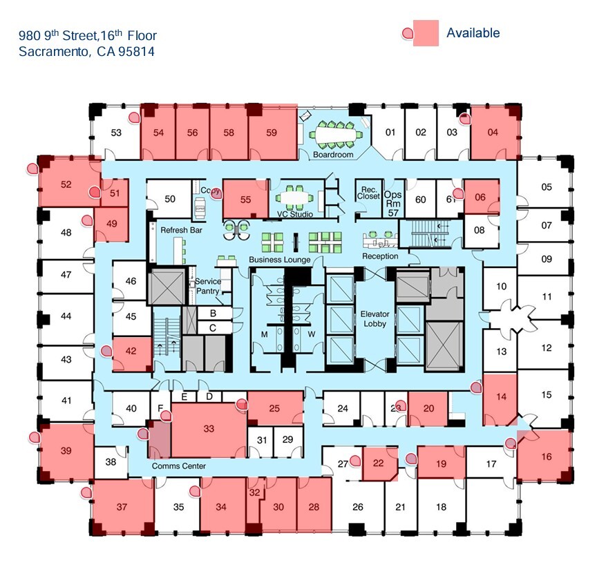 980 9th St, Sacramento, CA en alquiler Plano de la planta- Imagen 1 de 1