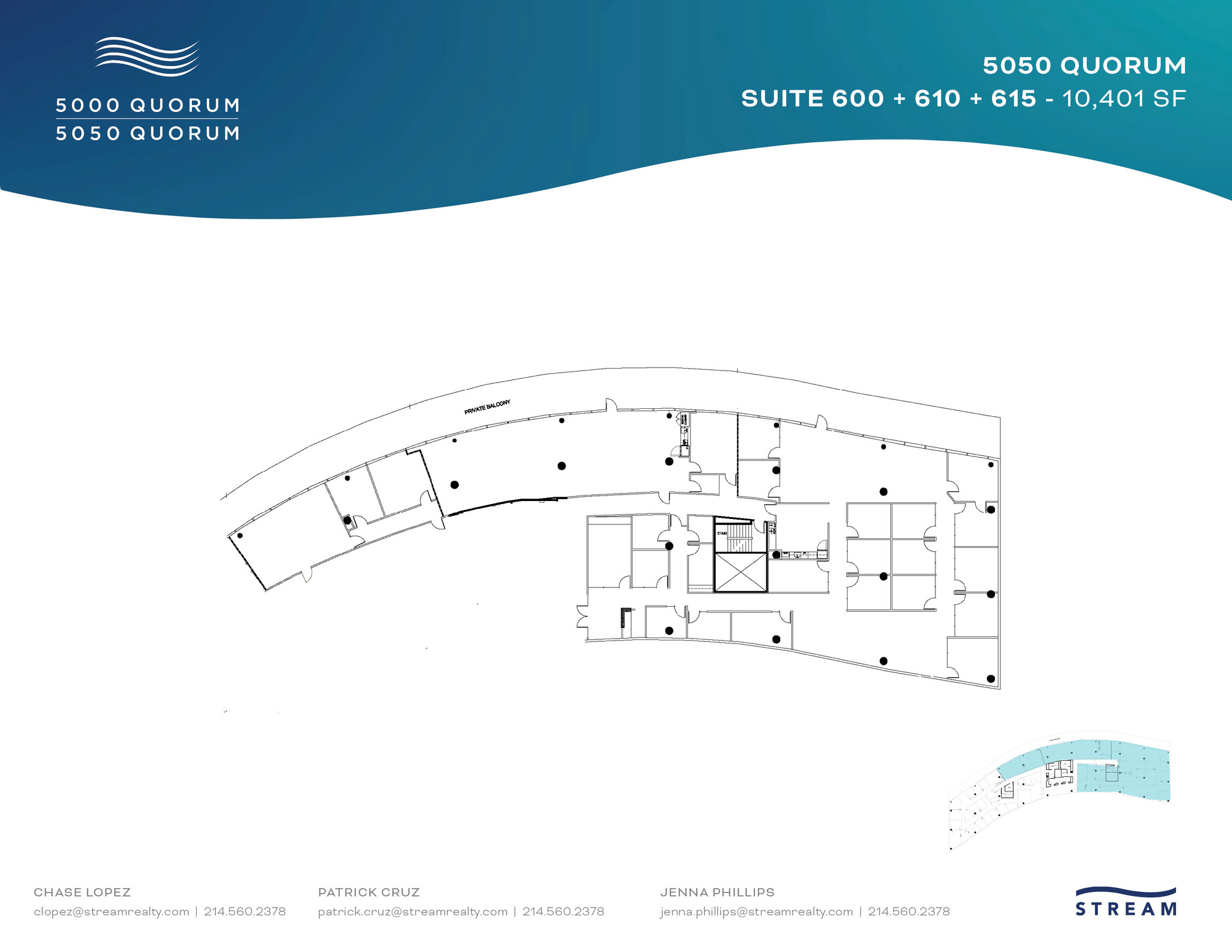 5050 Quorum Dr, Dallas, TX en alquiler Plano de la planta- Imagen 1 de 2