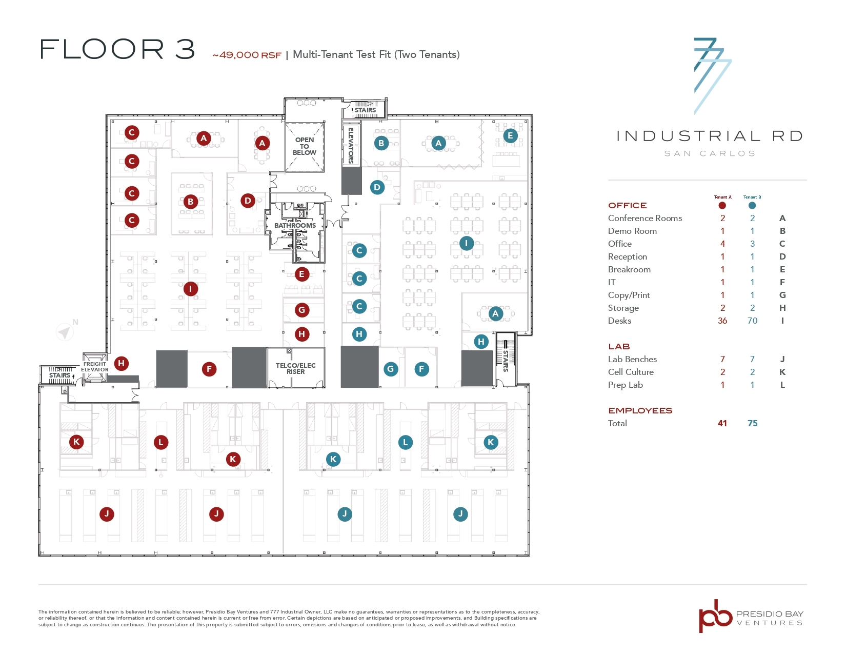 777 Industrial Rd, San Carlos, CA en alquiler Plano de la planta- Imagen 1 de 4