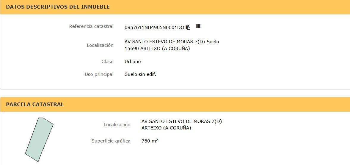 Avenida Santo Estevo de Moras, 7, Arteixo, La Coruna en venta Plano del sitio- Imagen 1 de 6