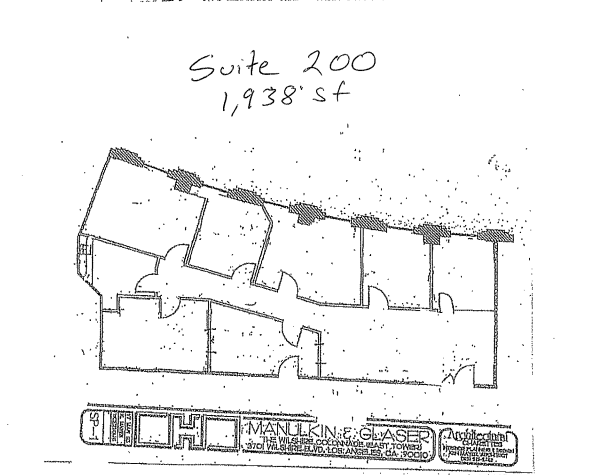 3701 Wilshire Blvd, Los Angeles, CA en alquiler Plano de la planta- Imagen 1 de 1