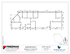 34505 W 12 Mile Rd, Farmington Hills, MI en alquiler Plano de la planta- Imagen 2 de 3