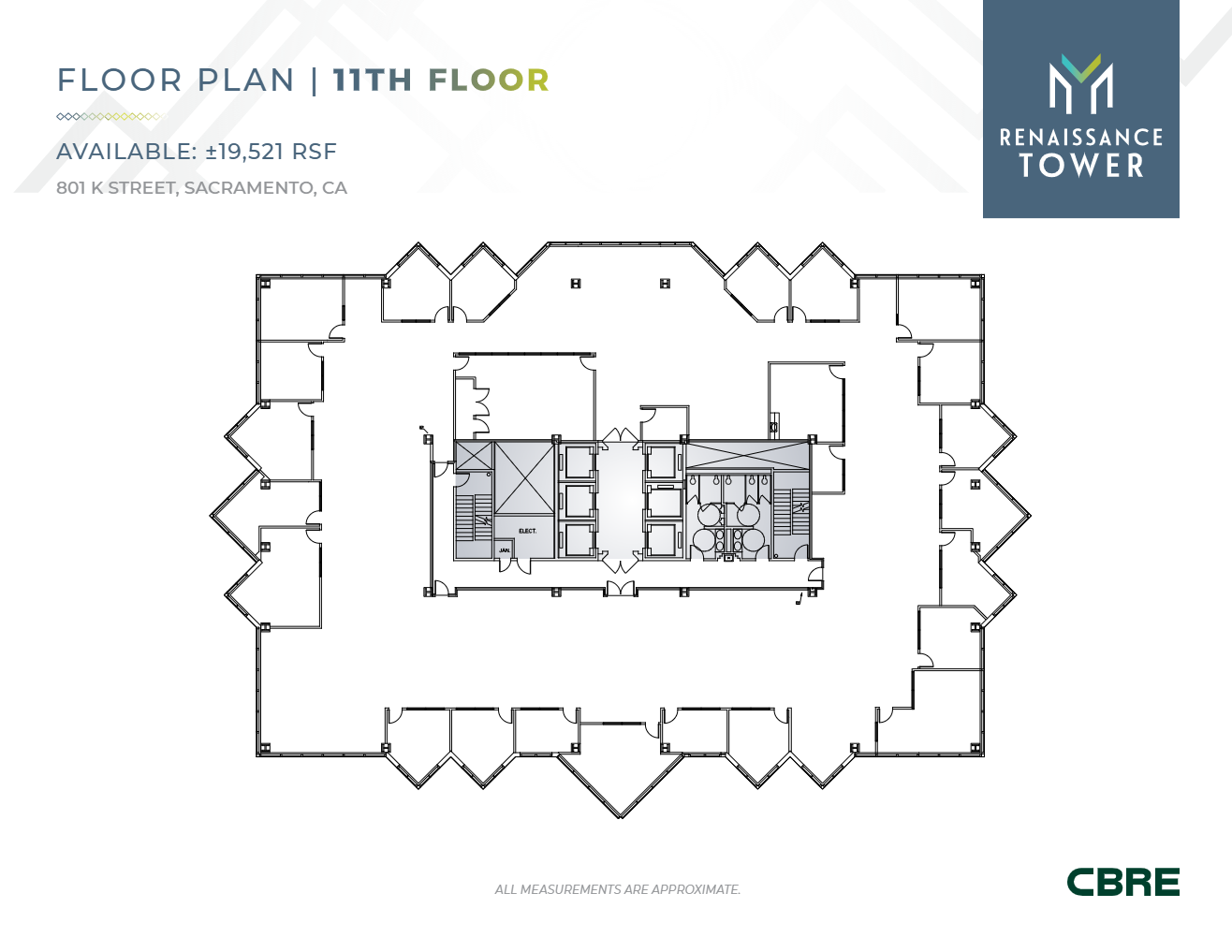 801 K St, Sacramento, CA en alquiler Plano de la planta- Imagen 1 de 2