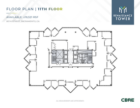 801 K St, Sacramento, CA en alquiler Plano de la planta- Imagen 1 de 2