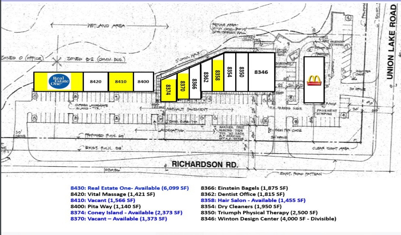 8346-8430 Richardson Rd, Commerce Township, MI en alquiler Plano de la planta- Imagen 1 de 1