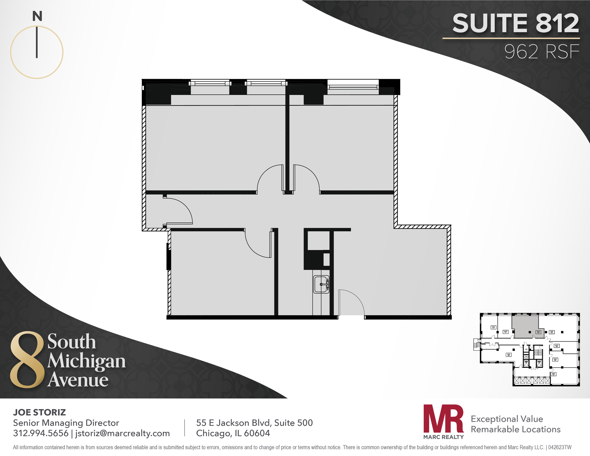 8 S Michigan Ave, Chicago, IL en alquiler Plano de la planta- Imagen 1 de 6