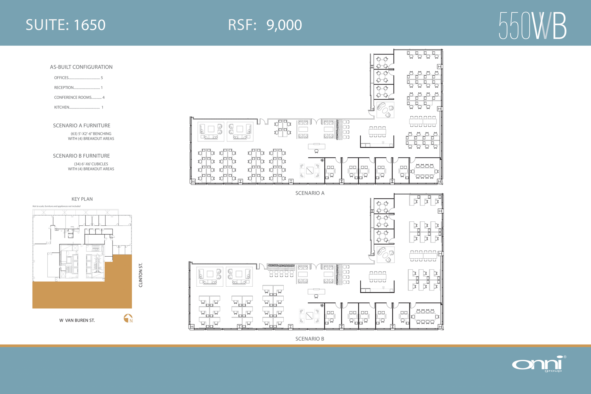 550 W Van Buren St, Chicago, IL en alquiler Plano de la planta- Imagen 1 de 1