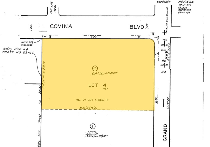 1057 N Grand Ave, Covina, CA en venta - Plano de solar - Imagen 2 de 2