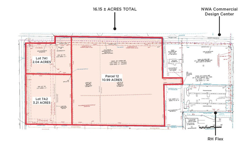 W Monroe Ave, Lowell, AR en venta - Plano del sitio - Imagen 3 de 3