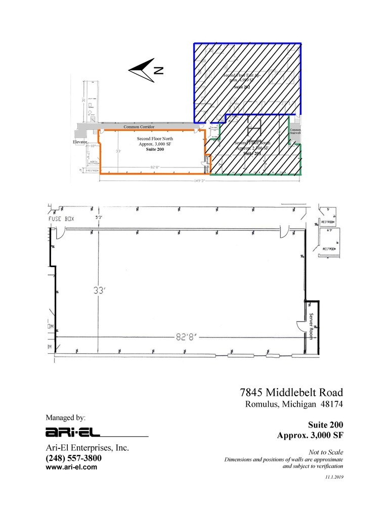 7845 Middlebelt Rd, Romulus, MI en alquiler Plano de la planta- Imagen 1 de 1