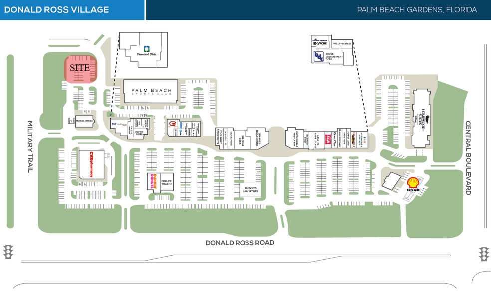 Donald Ross Road and Military Trail, Palm Beach Gardens, FL en venta - Plano del sitio - Imagen 1 de 2