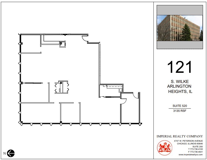 121 S Wilke Rd, Arlington Heights, IL en alquiler Plano de la planta- Imagen 1 de 1