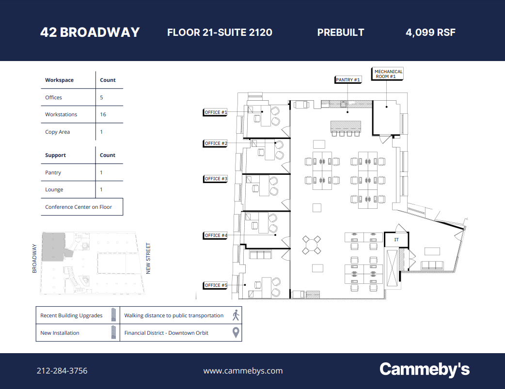 42 Broadway, New York, NY en alquiler Plano de la planta- Imagen 1 de 1