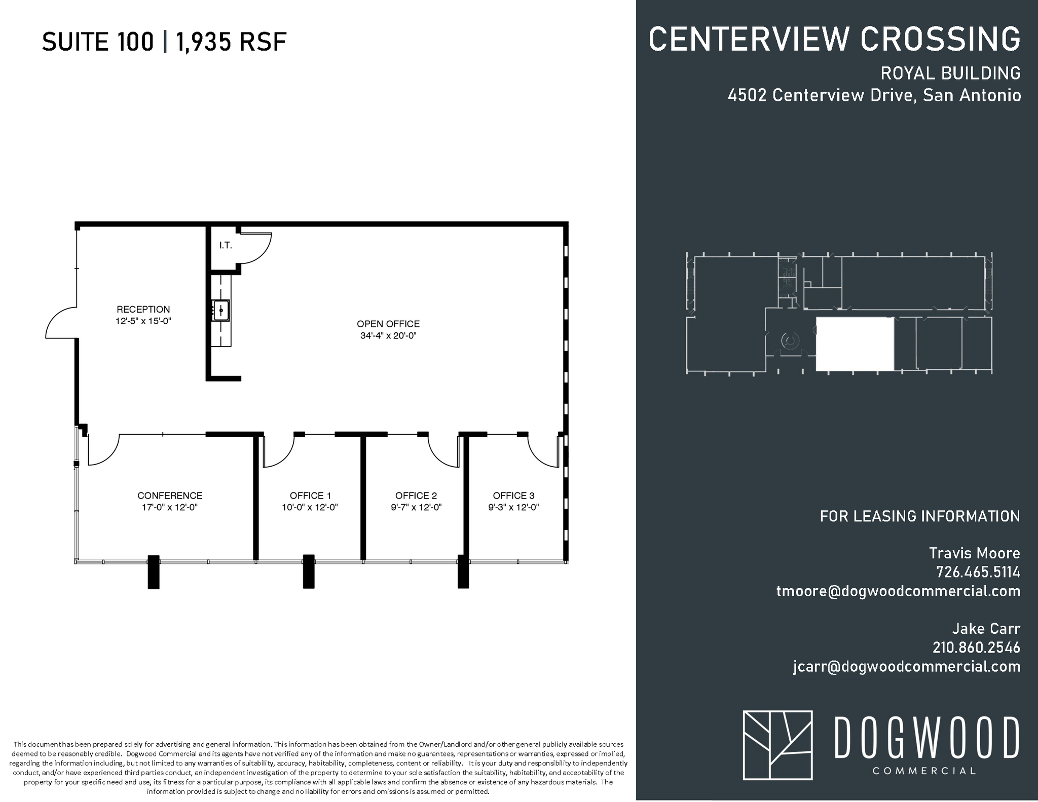 4538 Centerview Dr, San Antonio, TX en alquiler Plano de la planta- Imagen 1 de 1