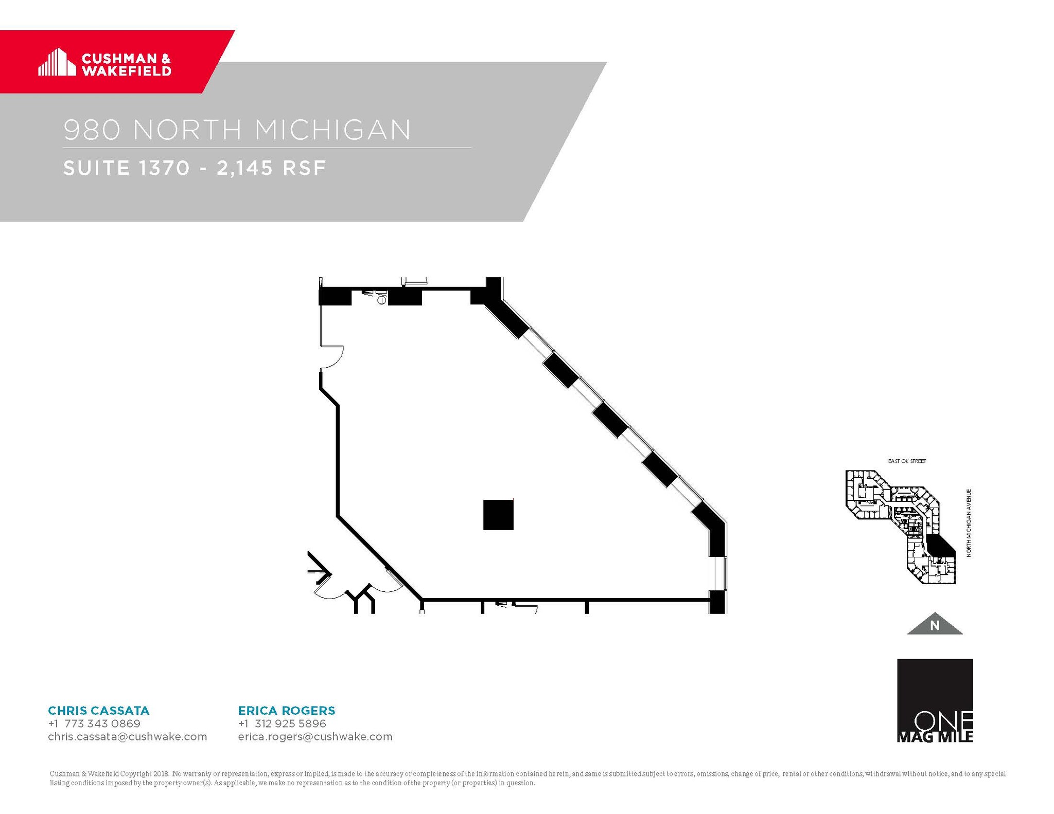 980 N Michigan Ave, Chicago, IL en alquiler Plano de la planta- Imagen 1 de 1